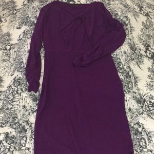 SOLD - Anne Klein Long Sleeve Purple Dress